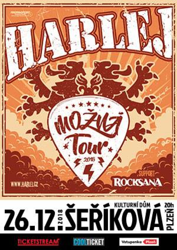 HARLEJ<br>MOŽNÁ TOUR 2018<br>Host: ROCKSANA