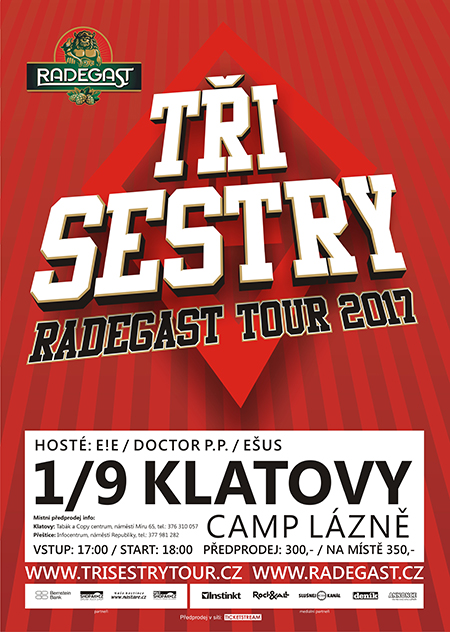 TŘI SESTRY RADEGAST TOUR 2017 E!E, Doctor P.P., Ešus, Klatovy, 01/09/2017 18:00