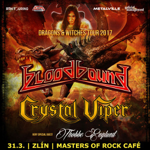 Bloodbound, Crystal Viper, Thobbe Englund, Zlín, 31/03/2017 18:30