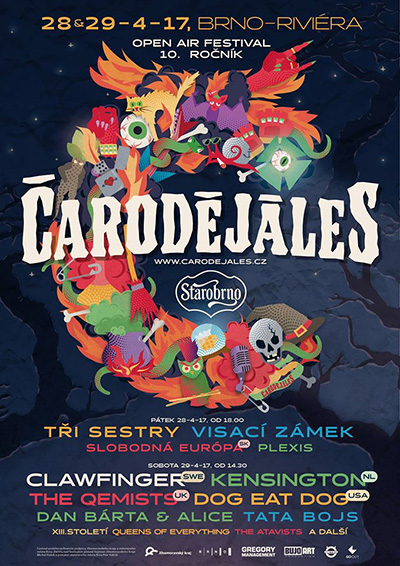 ČARODĚJÁLES open air festival 10. ROČNÍK Dvoudenní vstupenka, Brno, 28/04/2017 18:00