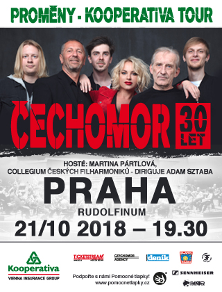 ČECHOMOR KOOPERATIVA TOUR 2018 Proměny, Praha, 21/10/2018 19:30
