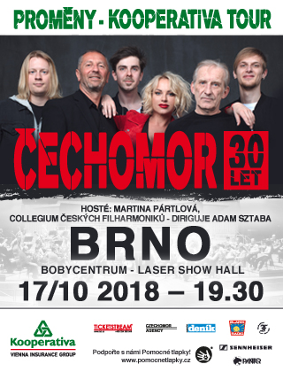 Čechomor Proměny Kooperativa Tour, Brno, 17/10/2018 19:30
