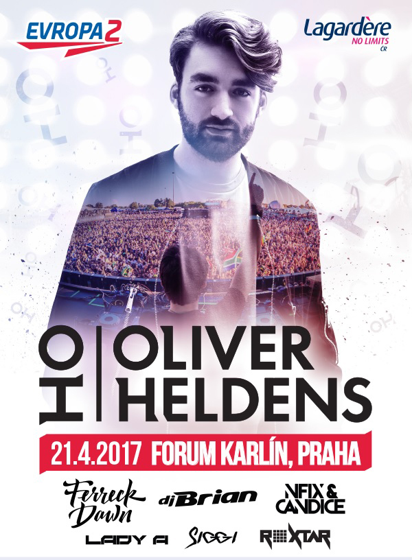 OLIVER HELDENS Ferreck Dawn, Brian, Roxtar, Lady A a další, Praha, 21/04/2017 20:00