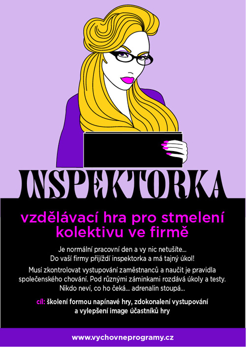 Inspektorka vzdělávací hra pro firmy, Praha, 01/06/2017 00:01