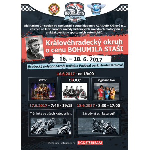 Královéhradecký okruh o cenu Bohumila Staši víkendová vstupenka včetně koncertu, Hradec Králové, 16/06/2017 00:00