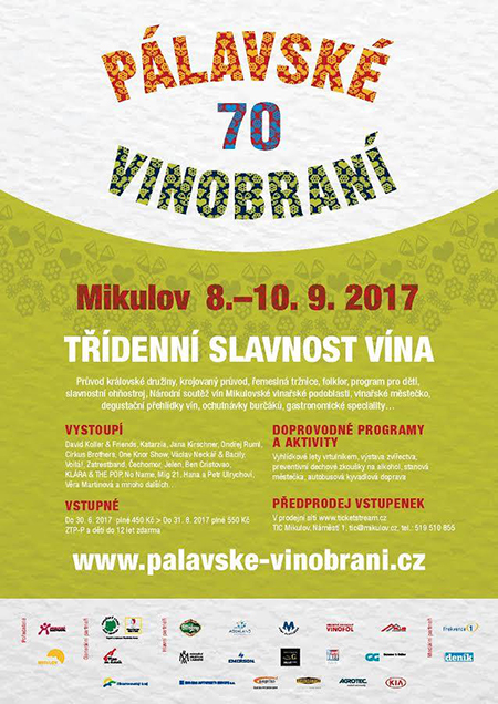 Pálavské vinobraní 2017 Třídenní slavnost vína, Mikulov na Moravě, 08/09/2017 15:00