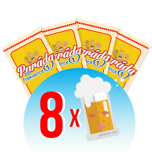Paráda Fest Frekvence 1<br>4-lístek za zvýhodněnou cenu 1.200 Kč<br>ke každé vstupence 2 piva zdarma