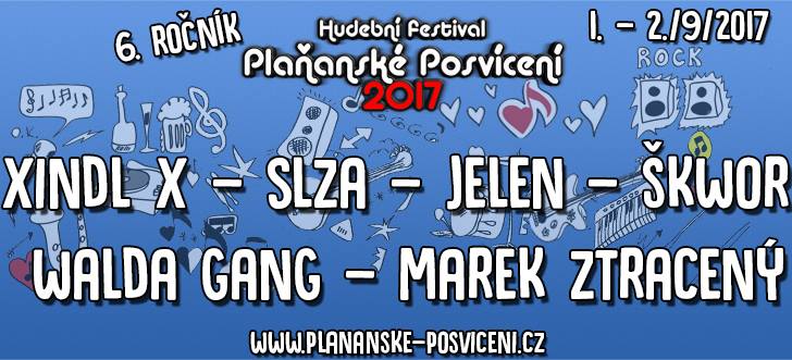 Plaňanské posvícení 2017<BR>6. ročník hudebního festivalu<br><font color=red>PERMANENTKA</font>