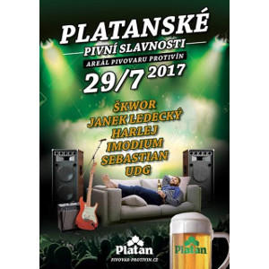 Platanské pivovarské slavnosti 2017<br>Škwor, Harlej, Dalibor Janda, Imodium a další