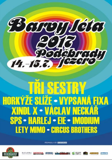 BARVY LÉTA 2017 PERMANENTKA, Poděbrady, 14/07/2017 10:00