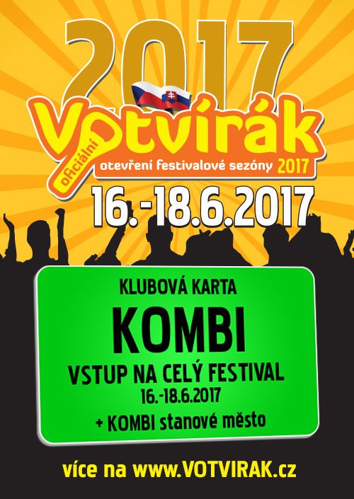 FESTIVAL VOTVÍRÁK 2017<br>MULTIŽÁNROVÝ HUDEBNÍ FESTIVAL<br><b><font color=red>Klubová karta Kombi</font></b>