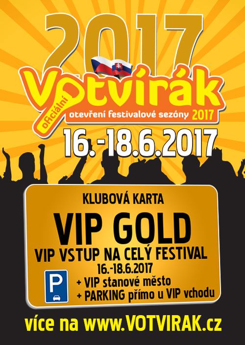 ..FESTIVAL VOTVÍRÁK 2017<br>MULTIŽÁNROVÝ HUDEBNÍ FESTIVAL<br><b><font color=red>Klubová karta VIP GOLD</font></b>