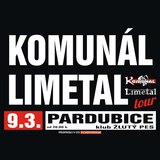 KOMUNÁL + LIMETAL- koncert Pardubice -Music club Žlutý pes Pardubice