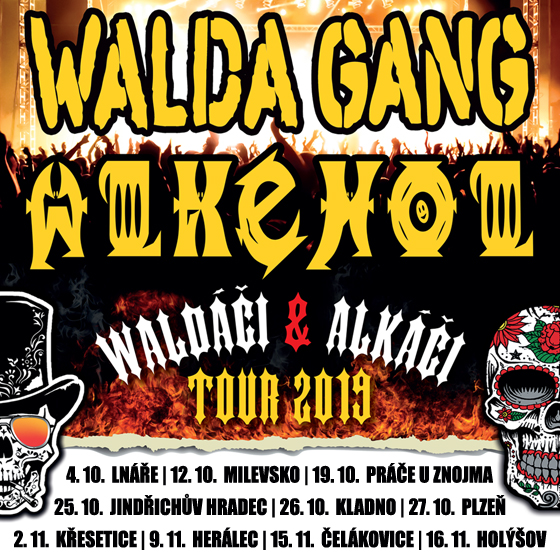 WALDA GANG + ALKEHOL/TOUR 2019/- koncert Křesetice -sokolovna Křesetice Křesetice