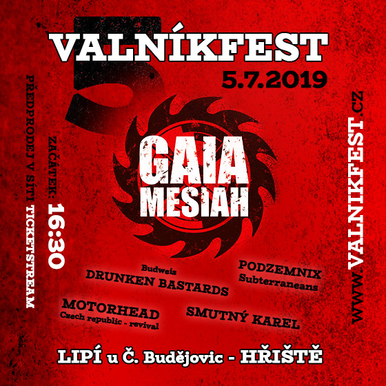 Valníkfest 5- festival Lipí- Gaia Mesiah, Smutný Karel, Motorhead czech republic revival, Budweis Drunken Bastards a Podzemnyx -hřiště obce Lipí