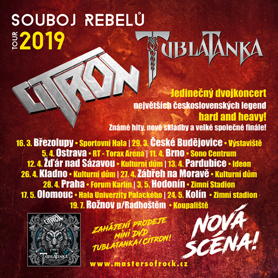 CITRON & TUBLATANKA/SOUBOJ REBELŮ TOUR 2019/- koncert v Březolupech -Sportovní hala Březolupy, Březolupy