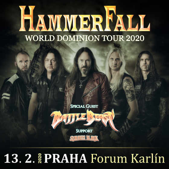HAMMERFALL/Special guest: BATTLE BEAST/Support: SERIOUS BLACK- koncert v Praze -Forum Karlín Praha