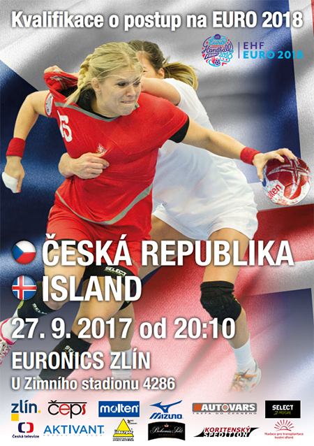 Česká republika - Island/Kvalifikace mistrovství Evropy 2018/Házená - ženy -Sportovní hala Euronics
 
Zlín