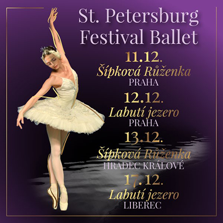 LABUTÍ JEZERO/ST. PETERSBURG FESTIVAL BALLET/balet na hudbu P. I. Čajkovského -Divadlo Hybernia
 
Praha