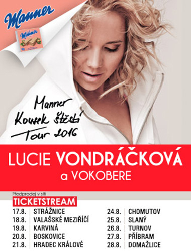 LUCIE VONDRÁČKOVÁ A VOKOBERE/MANNER KOUSEK ŠTĚSTÍ TOUR 2016/www.lucievondrackova.cz -Letní kino Domažlice, Domažlice