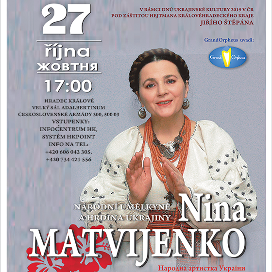 NINA MATVIJENKO/Národní umělkyně a Hrdina Ukrajiny/- 
Hradec Králové
 -Adalbertinum
 
Hradec Králové