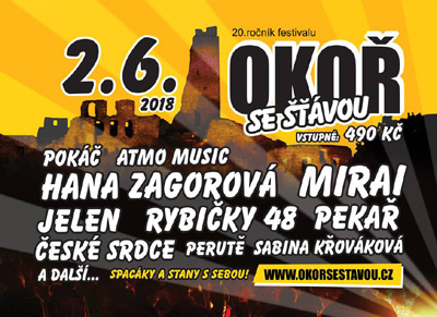 20.ročník Open air festivalu/OKOŘ SE ŠŤÁVOU 2018/ -Hrad Okoř
 
Velké Přílepy