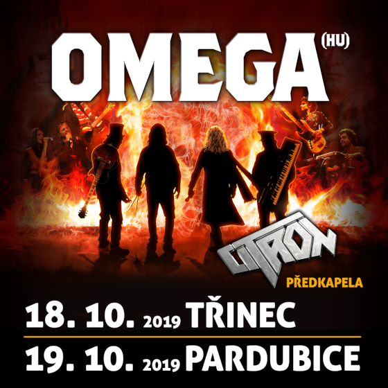 OMEGA/TOUR 2019 TŰZVIHAR/- koncert v Pardubicích -ČSOB Pojišťovna Arena Pardubice