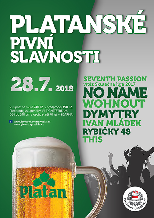 Platanské pivní slavnosti 2018- No Name, Dymytry, Wohnout, Rybičky 48 a další- Pivovar Protivín -Pivovar Protivín