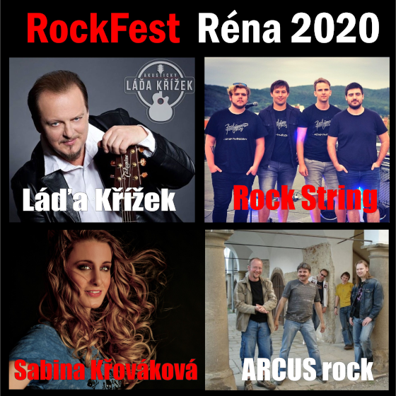 Festival ROCKFEST RÉNA 2020- LÁDA KŘÍŽEK, SABINA KŘOVÁKOVÁ,ROCK STRING, ARCUS ROCK- Ivančice -Park Réna Ivančice