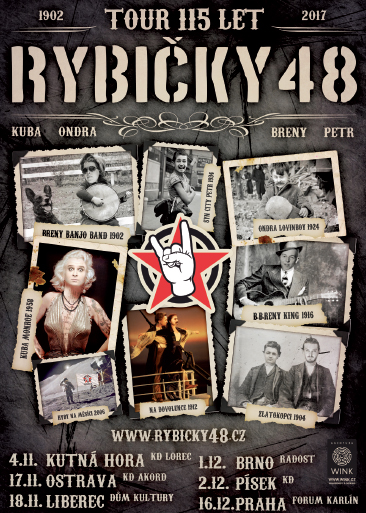 RYBIČKY 48/TOUR 115 LET/Speciální host: ZOČI VOČI (SVK) -Kulturní dům Lorec
 
Kutná Hora