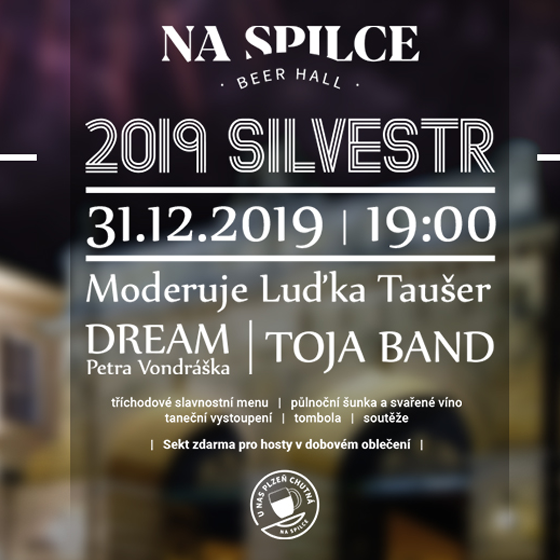 SILVESTR 2019 NA SPILCE- Plzeň- TOJA BAND a DREAM Petra Vondráška s Luďkou Taušer -Restaurace Na Spilce Plzeň