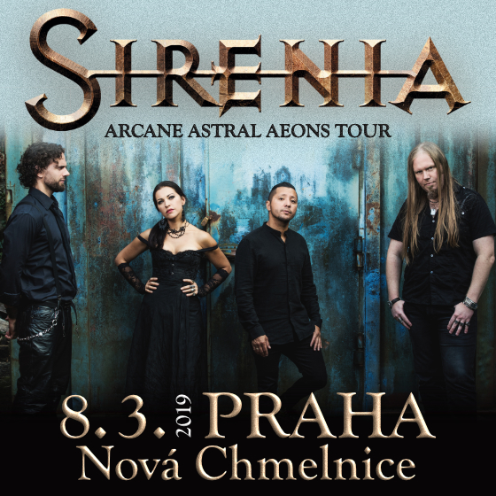 Arcane Astral Aeons Tour 2019/Sirenia/- koncert v Praze -Nová Chmelnice Praha