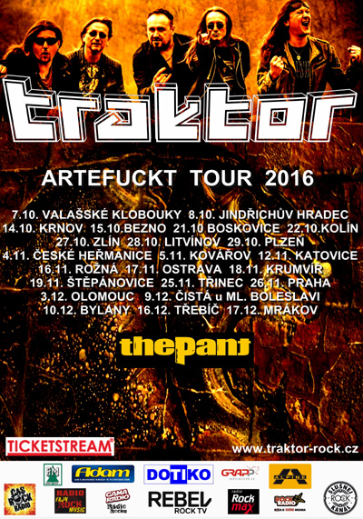 TRAKTOR  ARTEFUCKT TOUR 2016 -ATTIC rock club
 
Litvínov