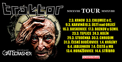 TRAKTOR TOUR-MMXVIII- koncert České Budějovice -KD Vltava
 
České Budějovice