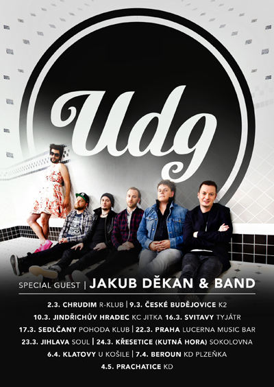 UDG/support: Jakub Děkan & band/- koncert České Budějovice -Klub K2
 
České Budějovice