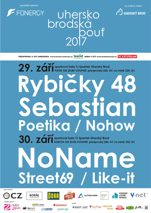 Fonergy Uherskobrodská pouť 2017/No Name, Like-it, Street69/ -Sportovní hala TJ Spartak
 
Uherský Brod