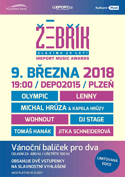 Hudební ceny Žebřík/Vánoční balíček pro dva/- Plzeň -DEPO2015 Plzeň