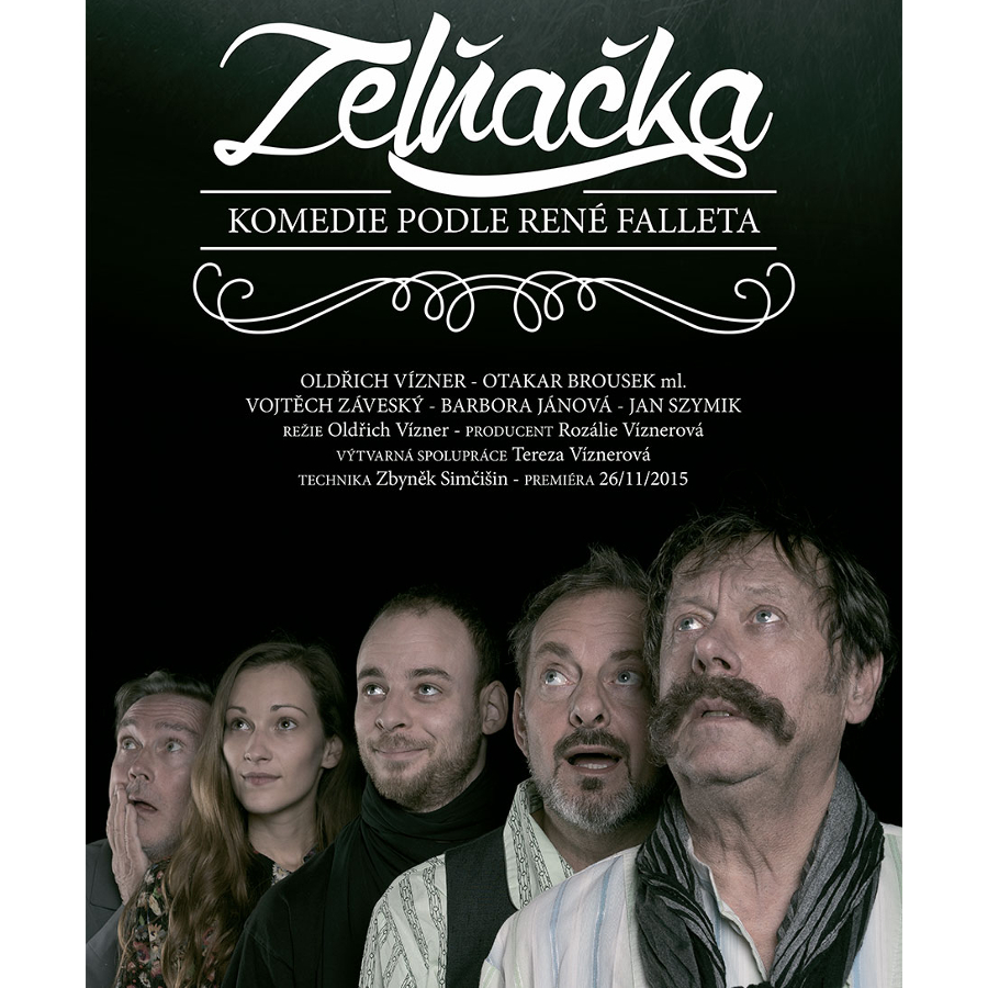 ZELŇAČKA/komedie podle Reného Falleta/hrají: Oldřich Vízner, Otakar Brousek ml. a další- Divadlo Praha -Letní scéna Vyšehrad Praha